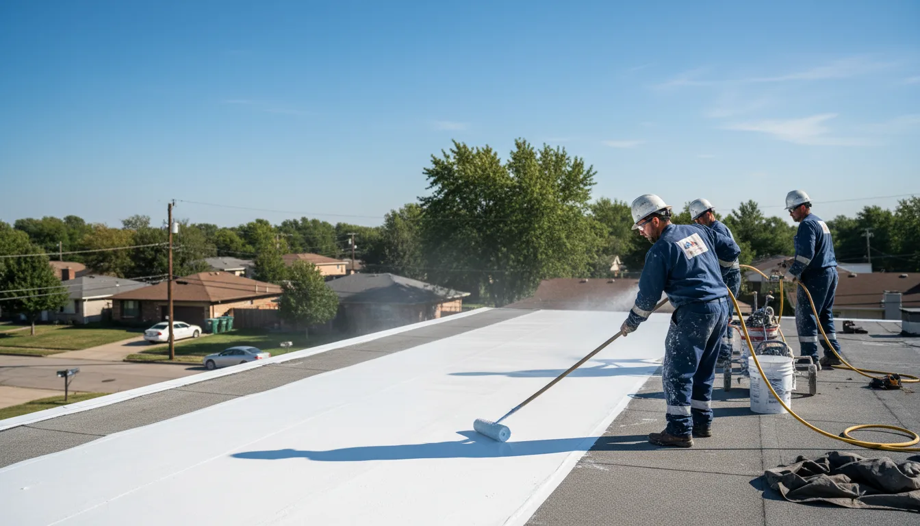 Commercial roof coating in Reeves, LA near me